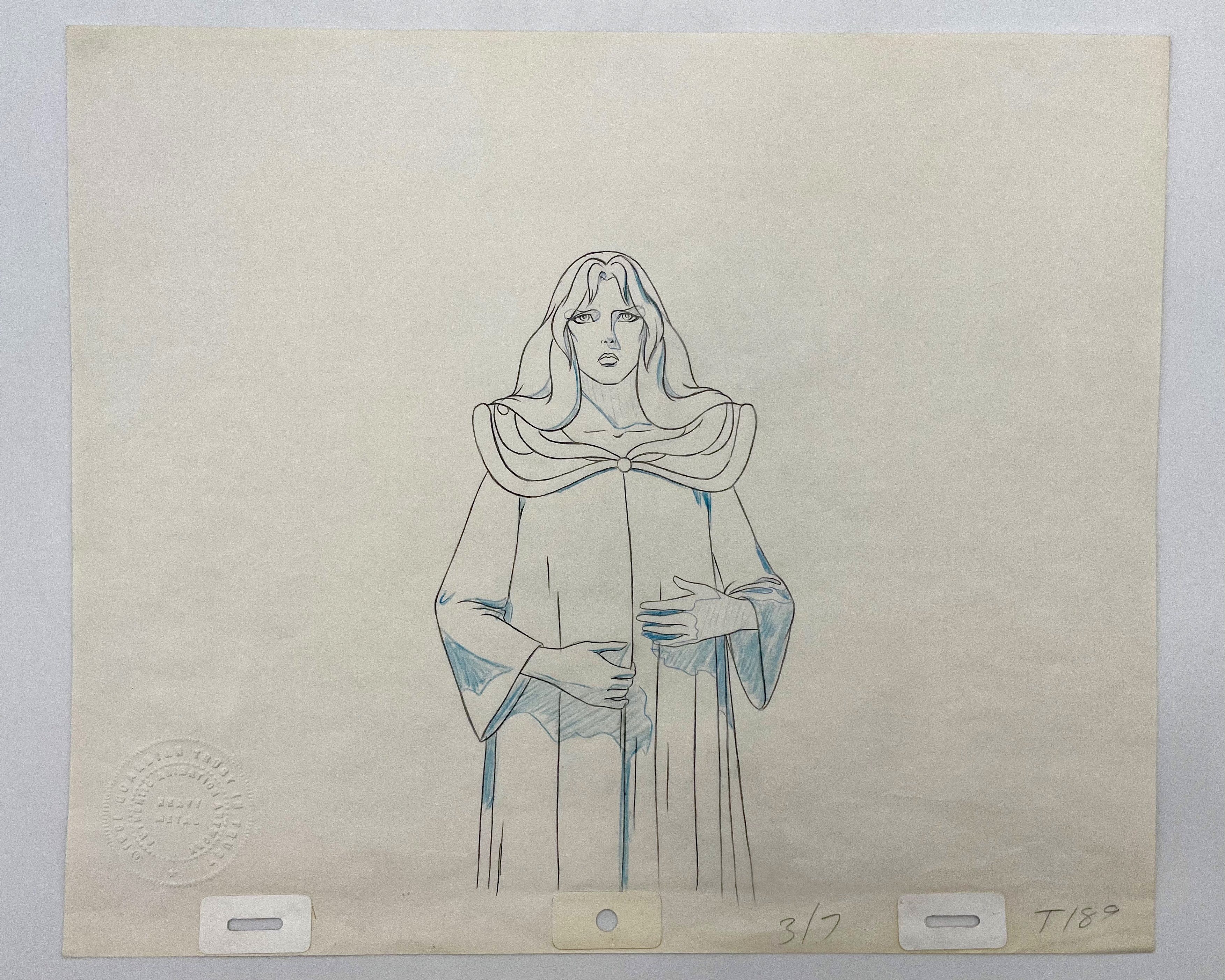HEAVY METAL Taarna in Robes (1981) Framed Original Guardian Trust Film Production Art